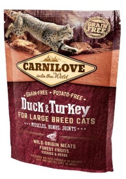 Carnilove Cat Duck & Turkey for Large Breed - kaczka i indyk 400g