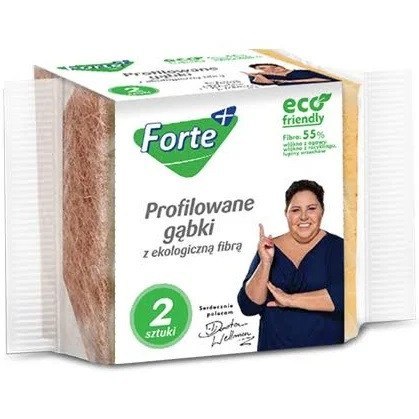 FORTE Komplet 2 gąbek profilowanych z EKO fibrą