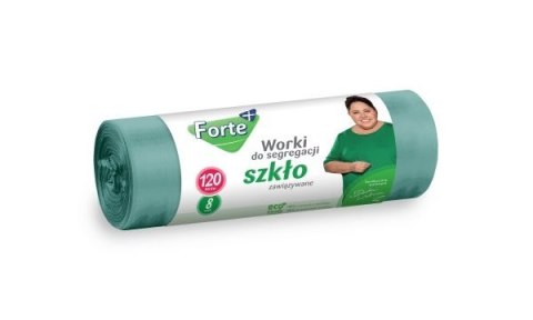 FORTE Worki do segregacji 120L 8szt zawiązywane SZKŁO