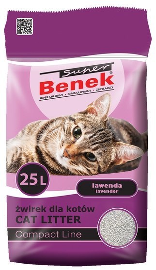 Super Benek Compact Zapachowy Lawenda (ciemny fiolet) 25L