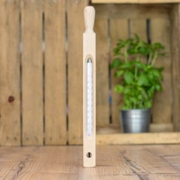 Termometr kotłowy, w drewnianej obudowie, 0-100°C