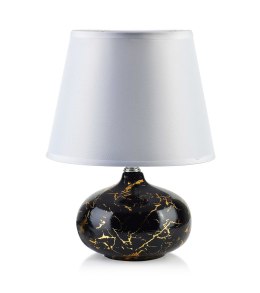 LETI MARBLE Lampa stołowa 14x14xh27cm czarno złoty marmur