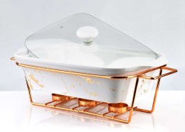 ELEGANT KITCHEN Naczynie z podgrzewaczemi pokrywą prostokątne 2.4l 33x20x7cm COOKINI