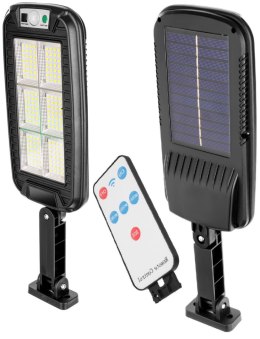 LAMPA ULICZNA LATARNIA SOLARNA 168LED + PILOT CZUJNIK RUCHU I ZMIERZCHU