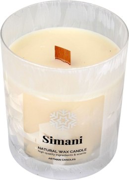 Świeca ORGANIC w szkle woskowa WINTER SIWINTER SIMANI 8xh10cm