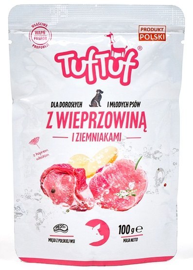 TUF TUF Wieprzowina z ziemniakami dla psa saszetka 100g