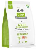 Brit Care Sustainable Adult Medium Breed Chicken & Insect 3kg