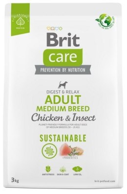 Brit Care Sustainable Adult Medium Breed Chicken & Insect 3kg