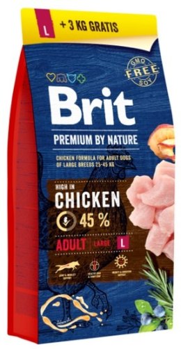 Brit Premium By Nature Adult L Large 18kg (15+3kg gratis)