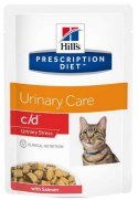 Hill's Prescription Diet c/d Feline Urinary Stress z łososiem saszetka 85g