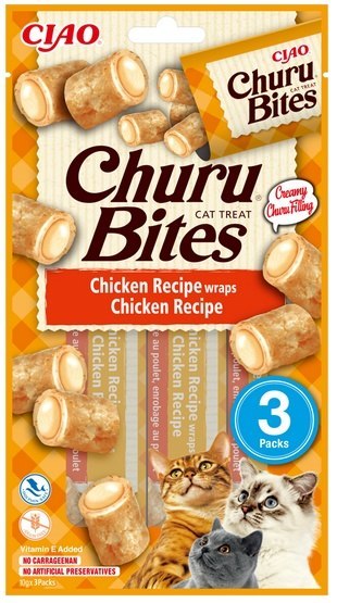 Inaba Ciao Cat Churu Bites Chicken Recipe Wraps Kurczak 30g