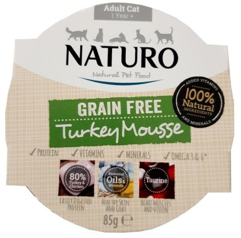 Naturo Kot Adult Indyk Grain Free tacka 85g