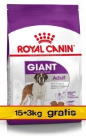 Royal Canin Giant Adult karma sucha dla psów dorosłych, od 18/24 miesiąca życia, ras olbrzymich PROMOCJA 18kg (15+3kg)