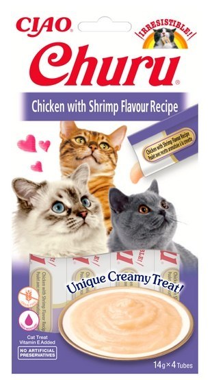 Inaba Ciao Cat Churu Creamy Kurczak i krewetki 56g