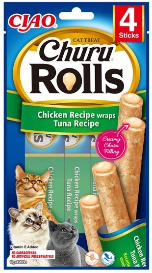 Inaba Ciao Cat Churu Rolls Chicken Wraps Tuńczyk 40g