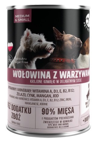 PetRepublic Pies Adult Wołowina z warzywami w sosie puszka 400g