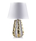 LARA RIBBON LAMPA h38x13cm biało złota