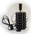 LETI BUBBLE Lampa stołowa 9,5x9,5xh czarna + len