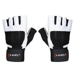 RST04 WHITE-BLACK ROZM. L RĘKAWICE NA SIŁOWNIĘ HMS