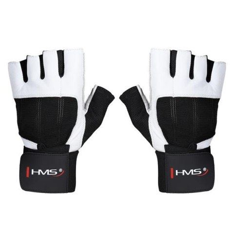 RST04 WHITE-BLACK ROZM. L RĘKAWICE NA SIŁOWNIĘ HMS