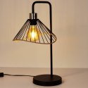 Lampa stołowa Anel czarna/ rattan