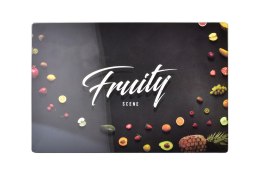 ARIA Deska do krojenia 20x30cm szklana fruity owoce czarna