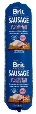 Brit Premium Sausage Chicken & White Fish 800g
