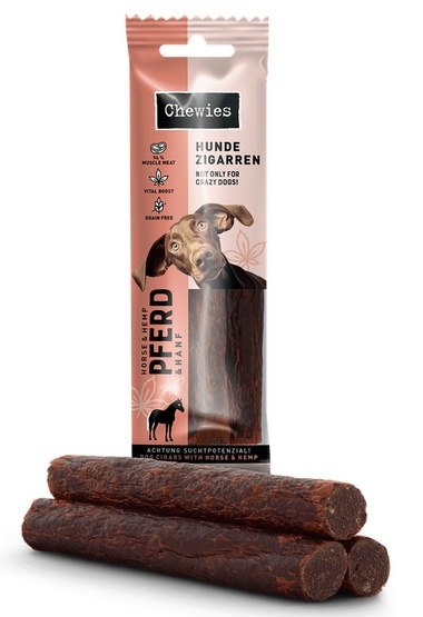 Chewies Hundezigarren Pferd & Hanf - konina & konopie 75g