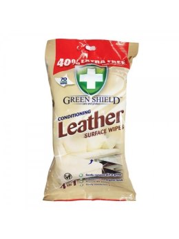 GREEN Chusteczki do mebli skórzanych 70szt SHIELD LEATHER WIPES