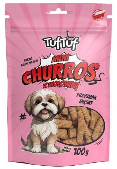 TUF TUF Mini Churros z wołowiną dla psa 100g