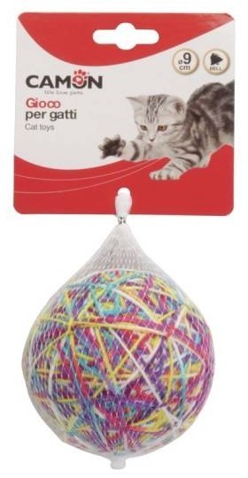 Camon Cat Toy Piłeczka z włóczką i dzwonkiem