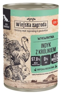 Wiejska Zagroda Indyk z królikiem puszka 400g