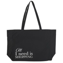 Torba shopper All I Need Is Shopping czarna