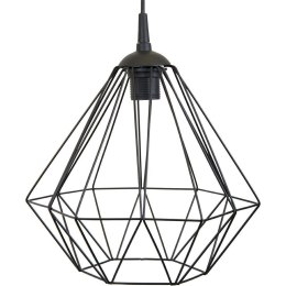 Lampa geometryczna Diamond czarna 25 cm Wykonana z metalu, nowoczesny design, dł. przewodu 90 cm, gwint E27, zasilanie 230V HowHomely