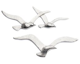 Ozdoba ścienna Latające Ptaki 35 cm Wykonane z aluminium, celowo chropowatego BOLTZE