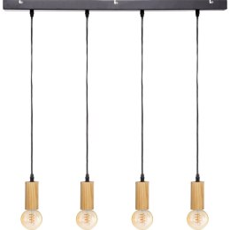 Lampa wisząca Ays 80 cm Wykonana z metalu, drewniane oprawki, długość przewodu 100 cm, minimalistyczny i elegancki design ATMOSPHERA