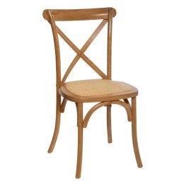 Dębowe krzesło Isak naturalne Wykonane z wytrzymałego drewna, miękkie siedzisko, przeznaczone do jadalni, salonu lub kawiarni ATMOSPHERA