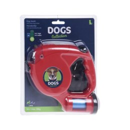 Smycz automatyczna dla psa z latarką Automatyczna smycz dla psa lub kota o długości 5 m, wyposażona w pojemnik i worki na psie o Pets Collection