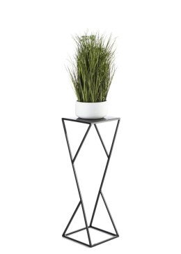 Kwietnik nowoczesny LOFT czarny 70 cm Wykonany z metalu, prosty i stylowy czarny stojak na kwiatki w stylu industrialnym oraz mi HowHomely