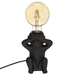 Ceramiczna lampka nocna Monkey Oeil Lampka stołowa o nietuzinkowym wyglądzie, wykonana z ceramiki, kolor czarny ATMOSPHERA