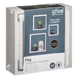 Półki ścienne Cube White 3 sztuki Ozdobne półki wykonane z MDF-u, umożliwią przechowywanie drobiazgów, piękna dekoracja ścienna 5five Simply Smart