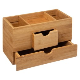 Organizer łazienkowy do przechowywania Wykonany z drewna bambusowego, z 2 szufladkami i 3 przegródkami, na biżuterię, małe akces 5five Simply Smart