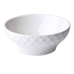 Miska Diament 17,5 cm salterka ceramiczna, kolor biały,wzór romby Mondex
