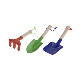 Narzędzia ogrodnicze dla dzieci kpl Zestaw narzędzi ogrodowych dla dzieci składający się z 3 elementów, bezpieczny z zaokrąglony ProGarden