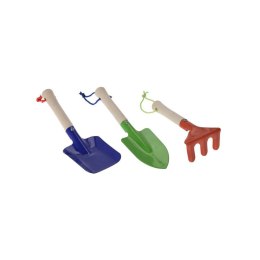 Narzędzia ogrodnicze dla dzieci kpl Zestaw narzędzi ogrodowych dla dzieci składający się z 3 elementów, bezpieczny z zaokrąglony ProGarden