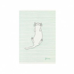 Mały zeszyt - koty - feline fine (green)