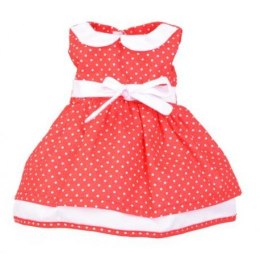 Sukienka dla lalki 35-45cm elizabeth - czerwona w kropki